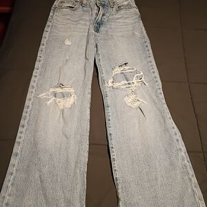 Distressed Light Blue Women's Jeans